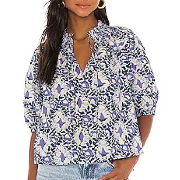 FREE PEOPLE willow printed blouse - Picture 1 of 3